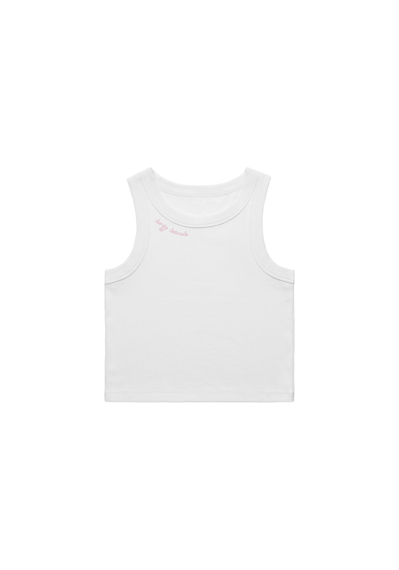 drop dead embroidered women's crop tank - Olivia Rodrigo