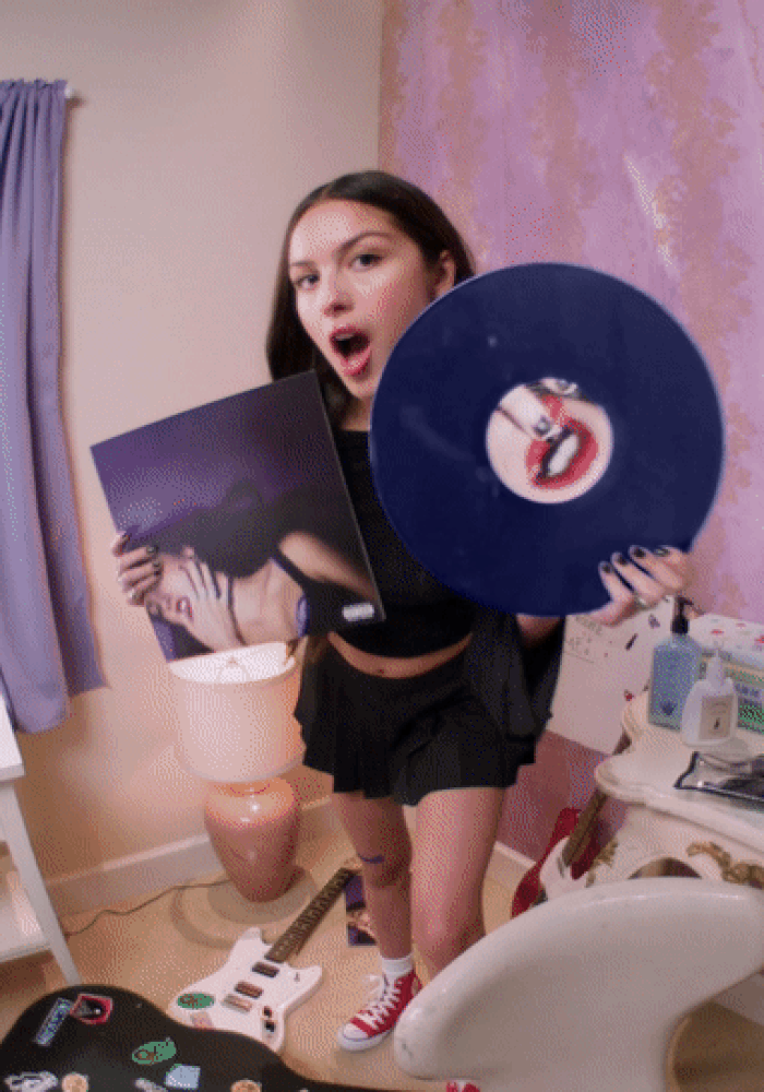 T blue vinyl