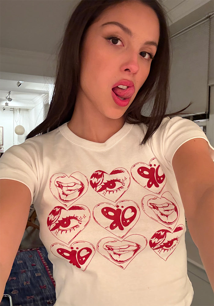 at a festival near you crop baby tee