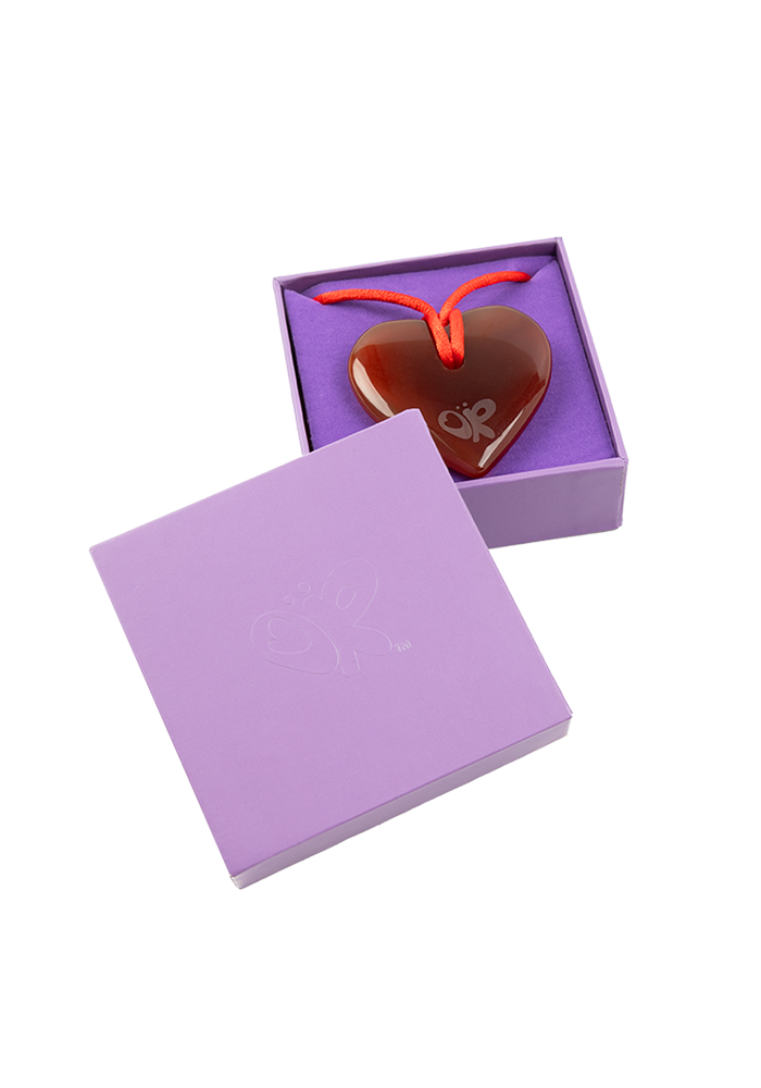 red heart necklace