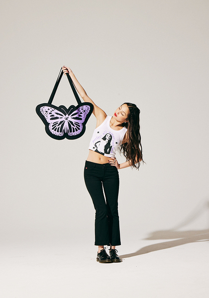 butterfly tote in black