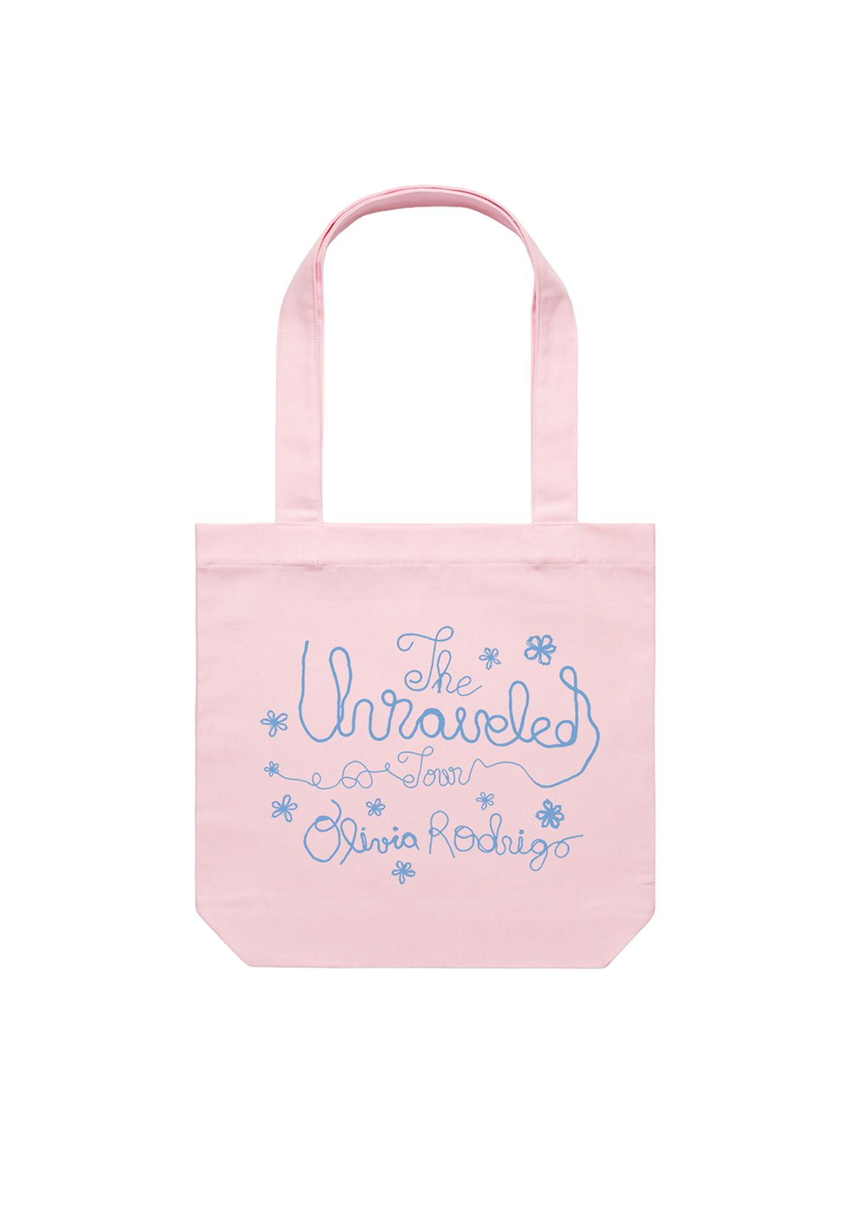 the unraveled tour tote bag front