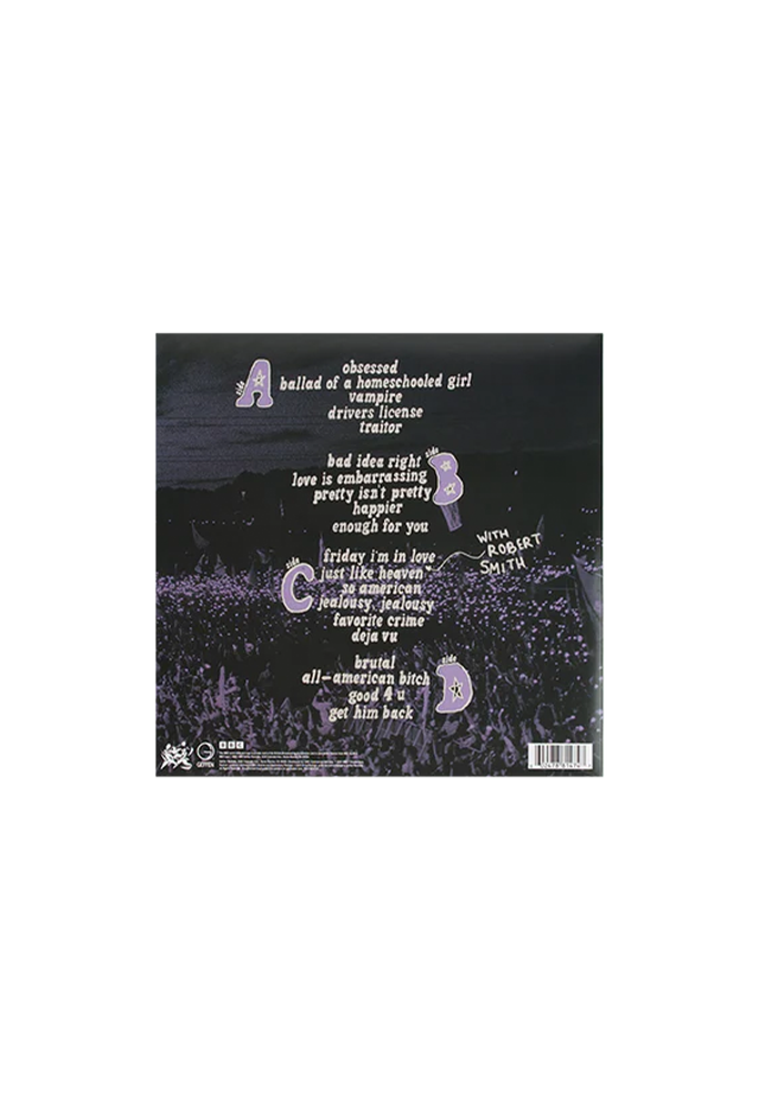 live from Glastonbury (a BBC recording) vinyl back