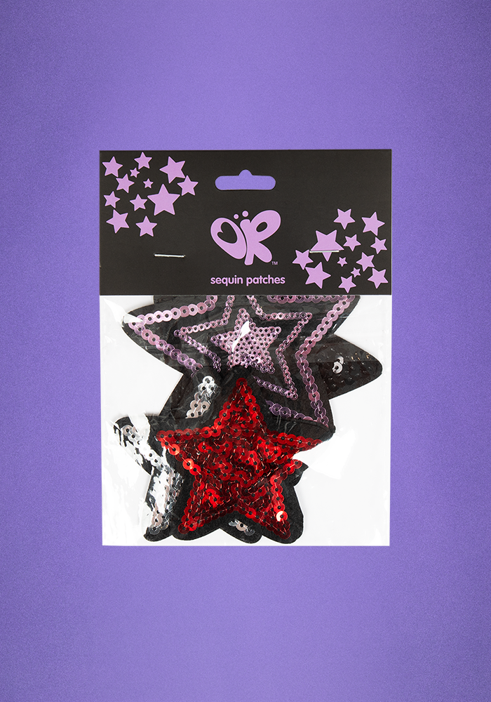 sequin star patch set package