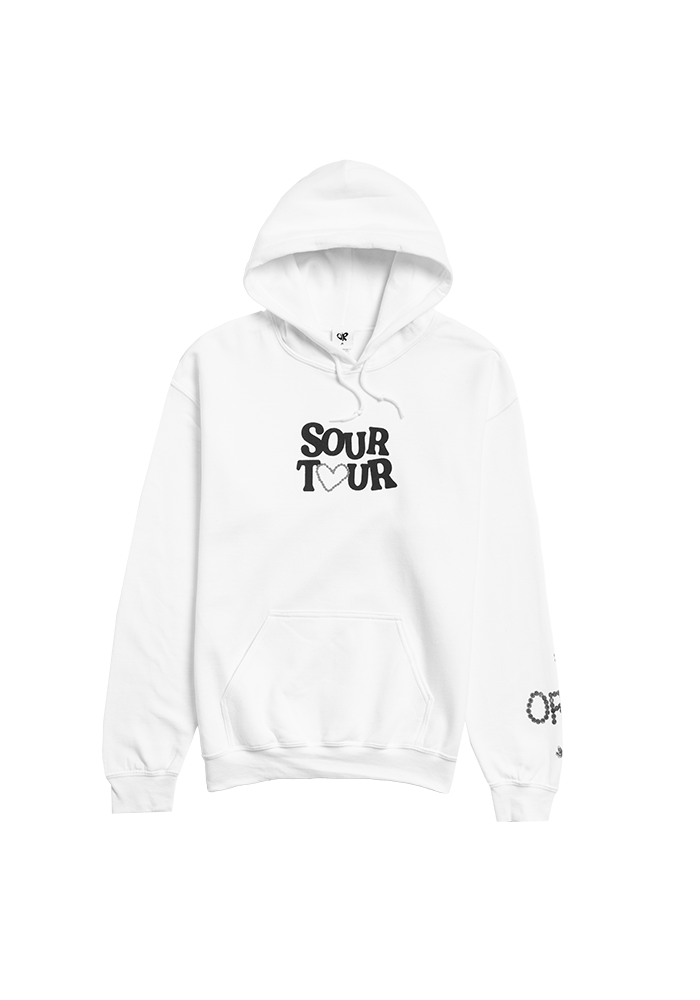 SOUR tour hoodie in white