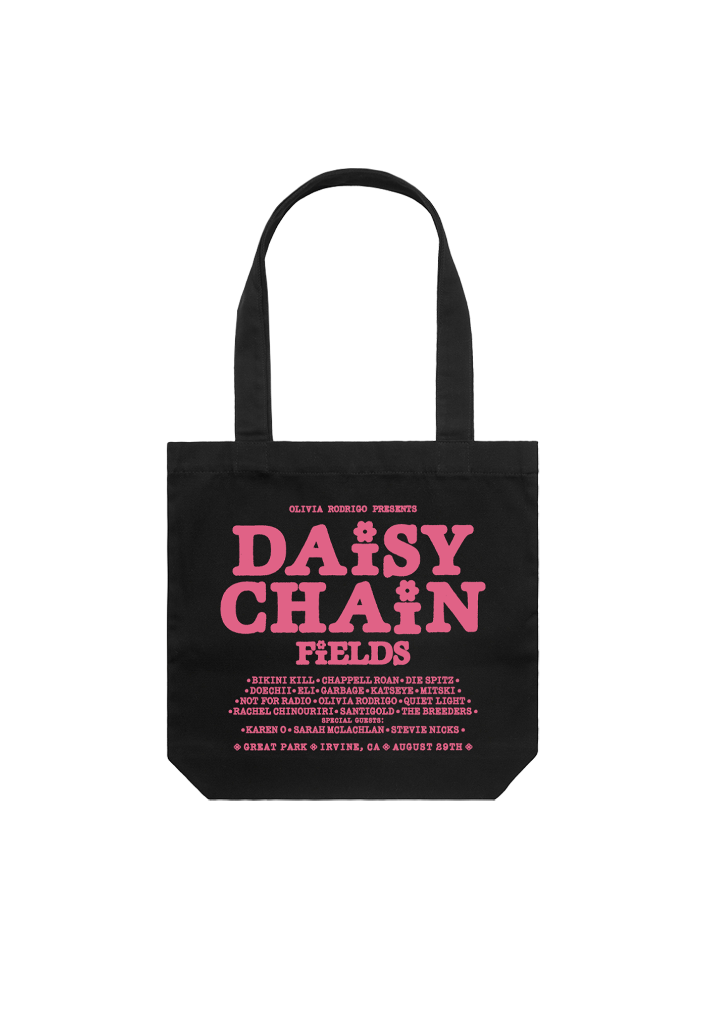 Daisy Chain Fields Admat Tote back