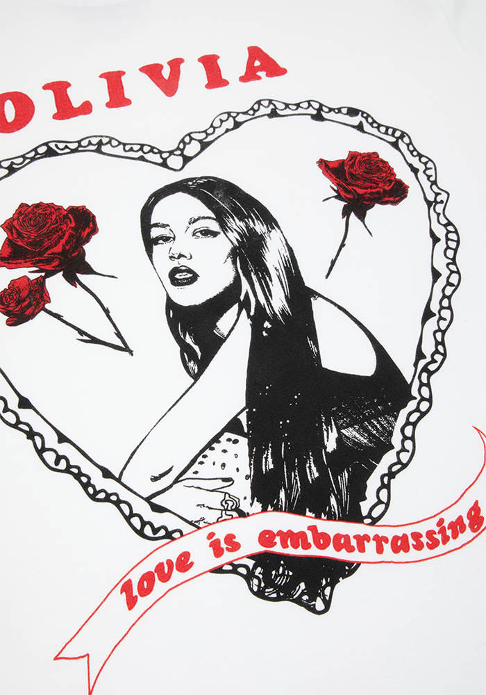 love is embarrassing t-shirt