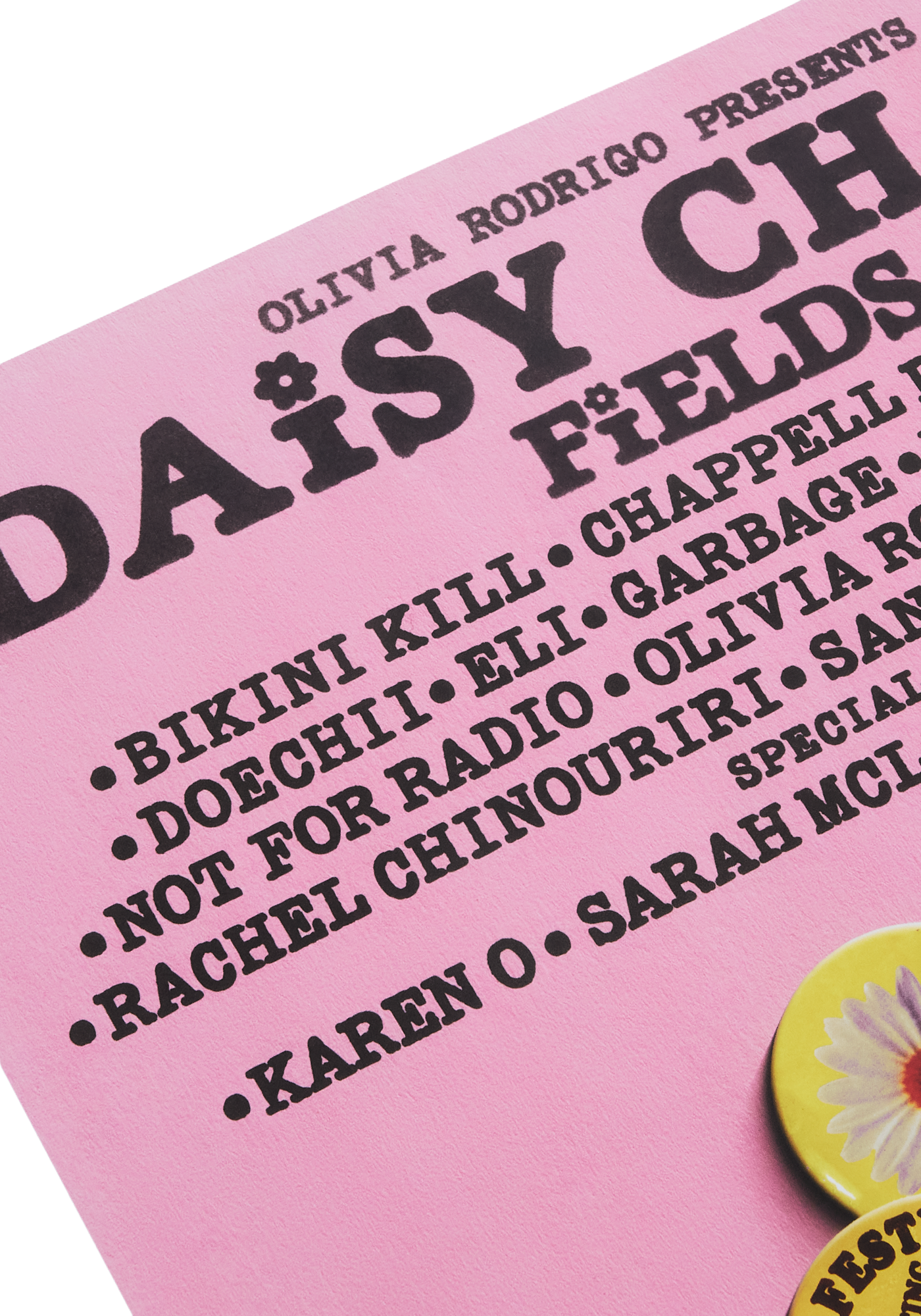Daisy Chain Festival Admat Poster lineup detail