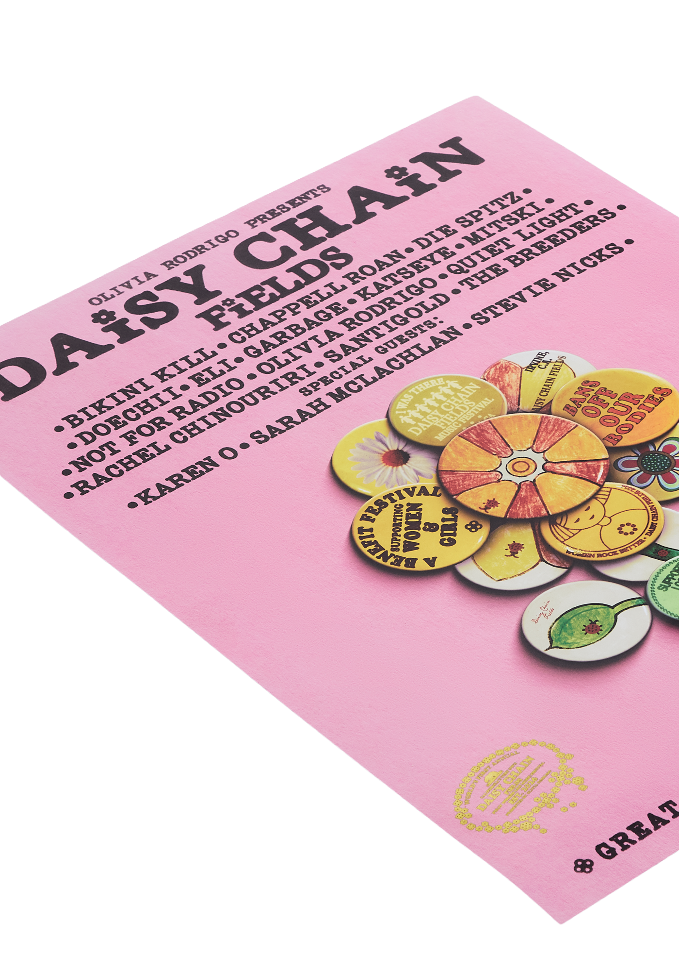 Daisy Chain Festival Admat Poster front detail