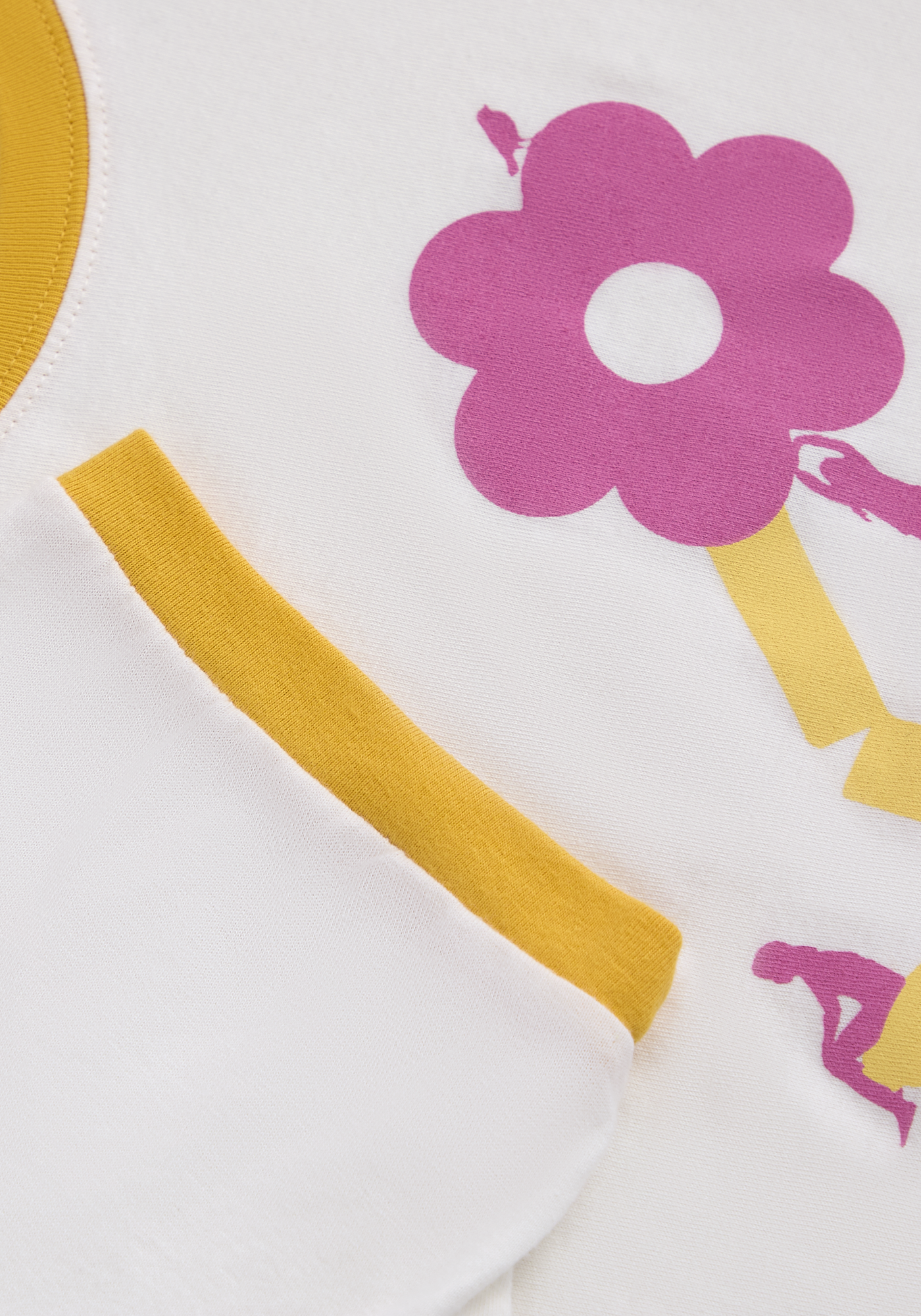 Daisy Chain Fields Ringer T-Shirt sleeve detail
