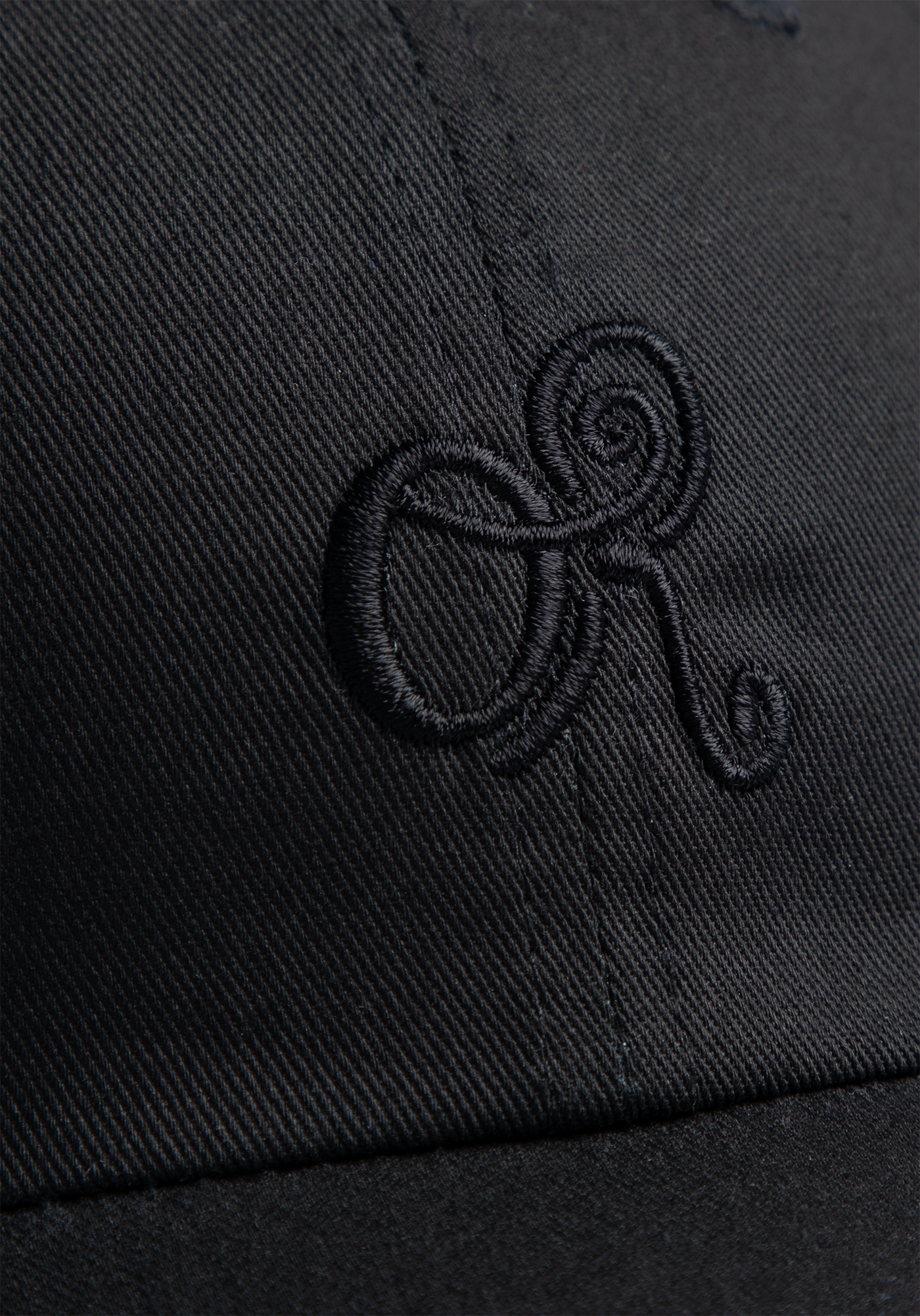or logo embroidered hat detail