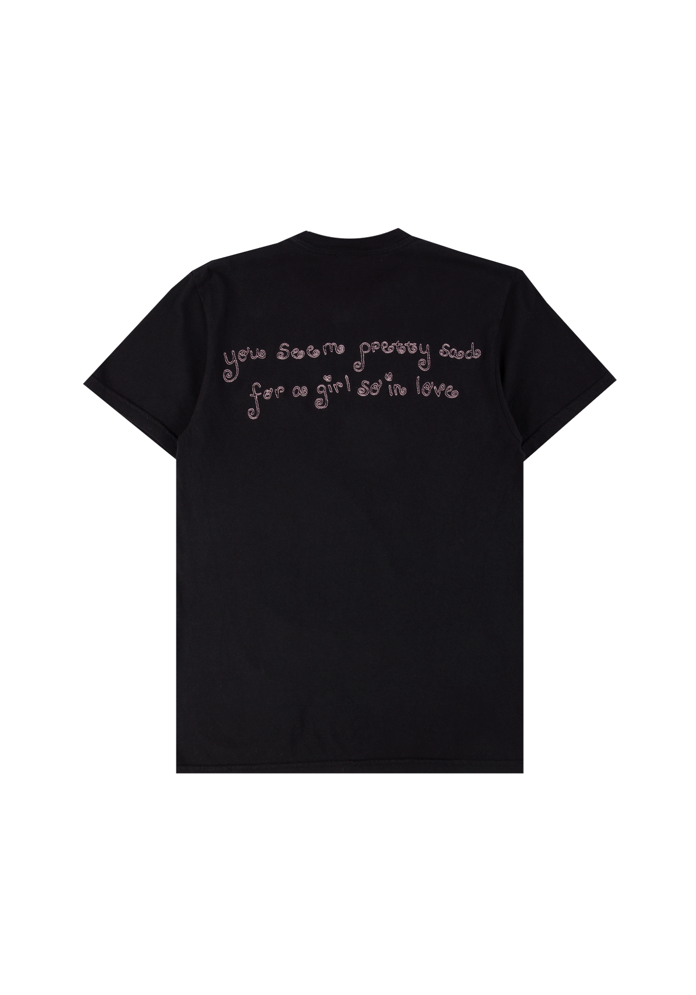 swing embroidered oversized black t-shirt back