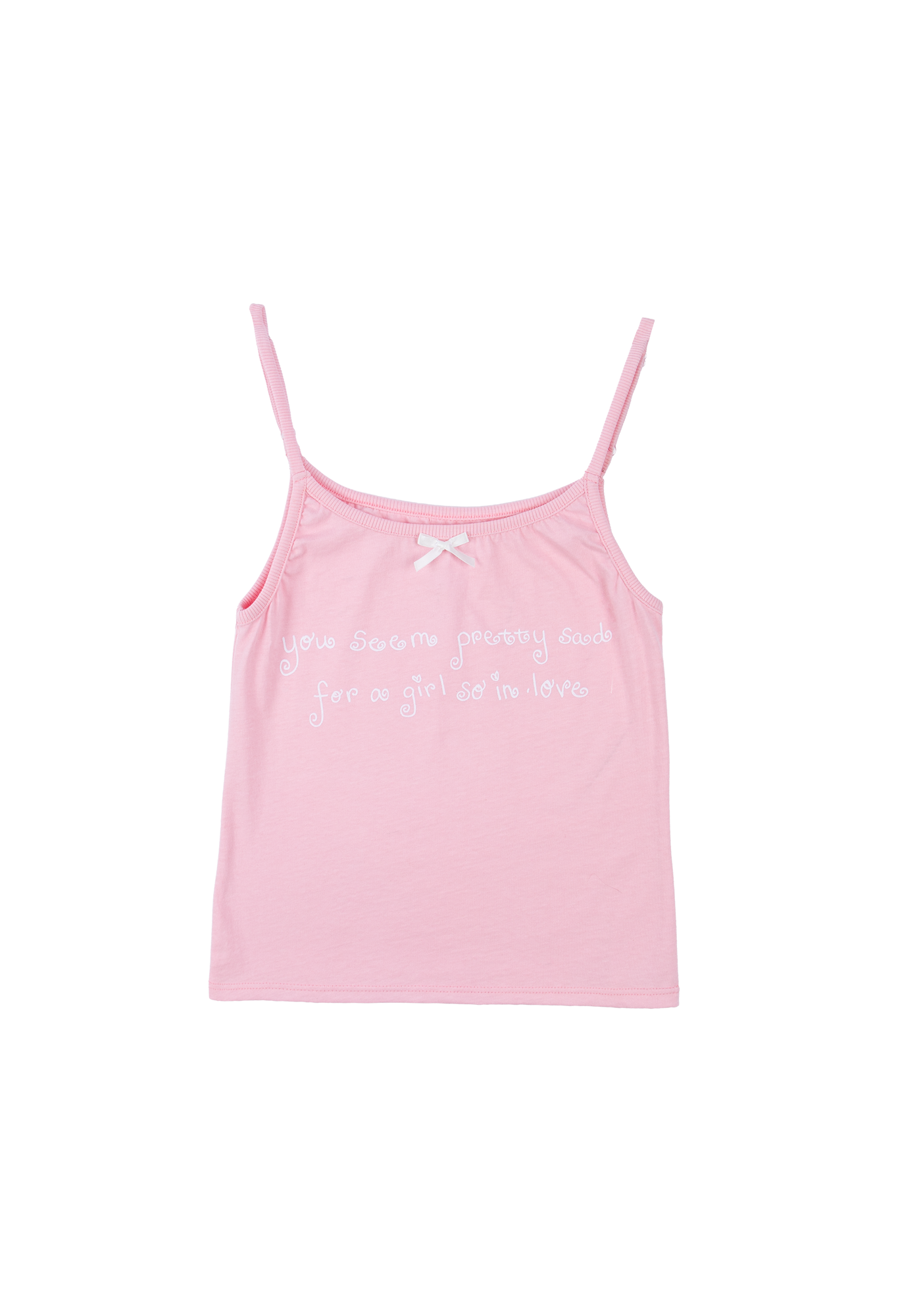 album embroidered women's spaghetti strap tank front