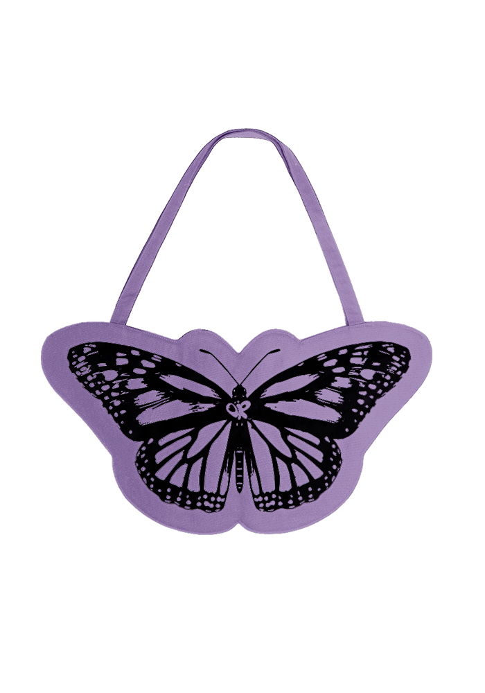 butterfly tote in purple