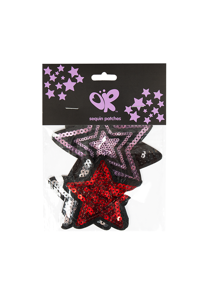 sequin star patch set