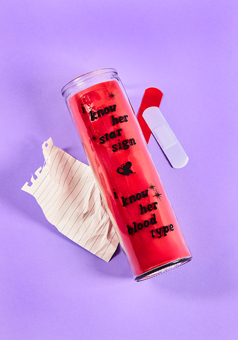 i know her star sign prayer candle product shot