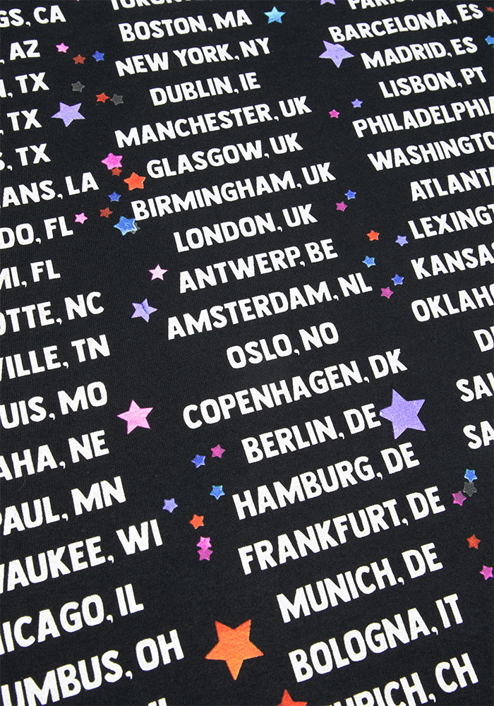 spill your GUTS live dateback t-shirt in black