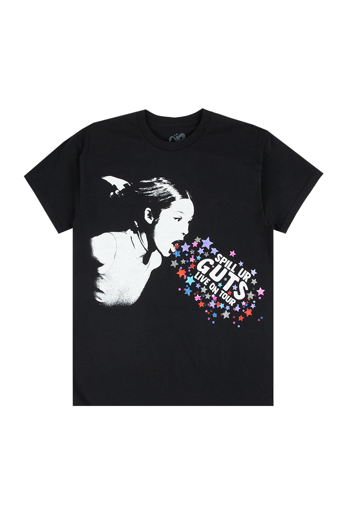 spill your GUTS live dateback t-shirt in black