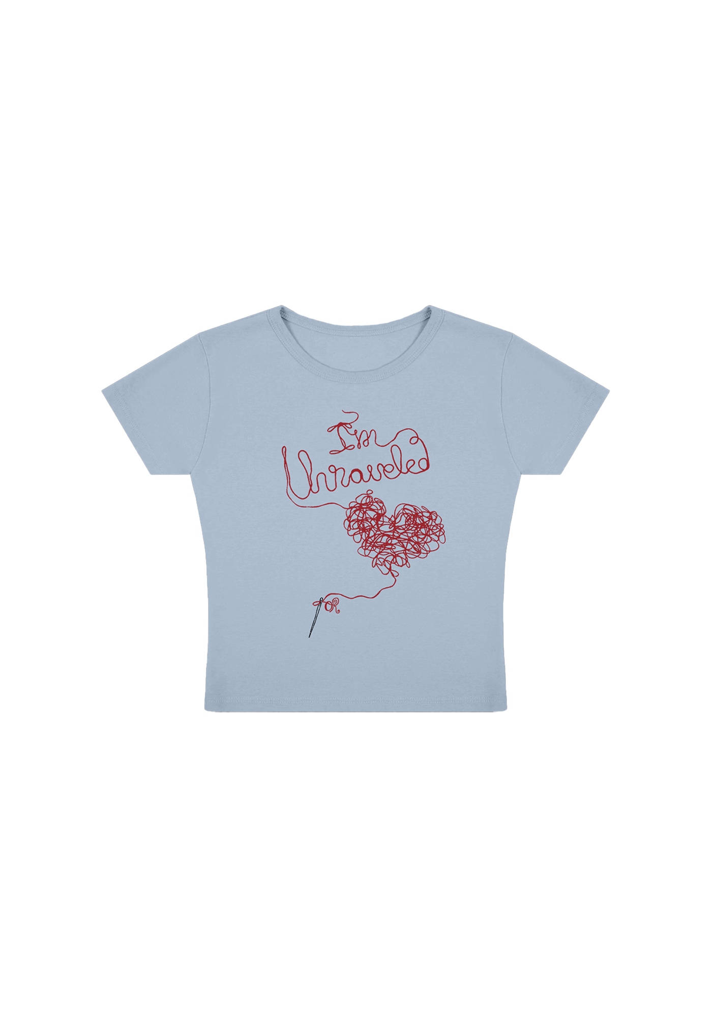 i'm unraveled women's baby tee