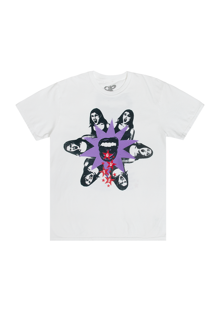 GUTS dateback t-shirt in white