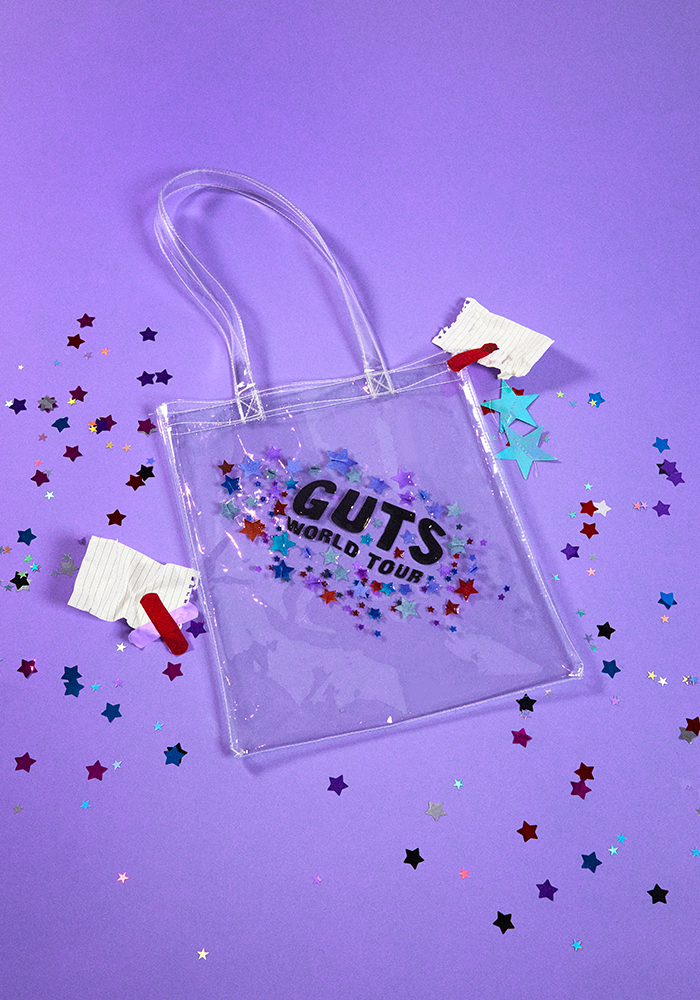 clear GUTS world tour tote lifestyle
