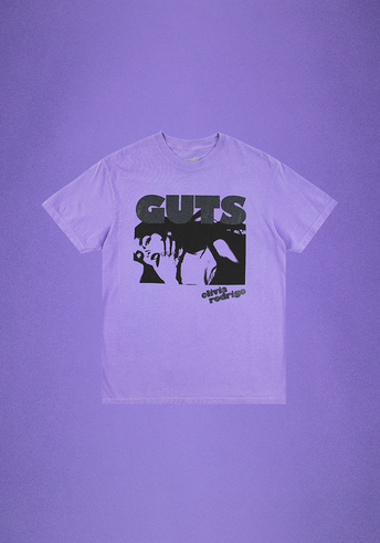 purple glittering guts t-shirt mock