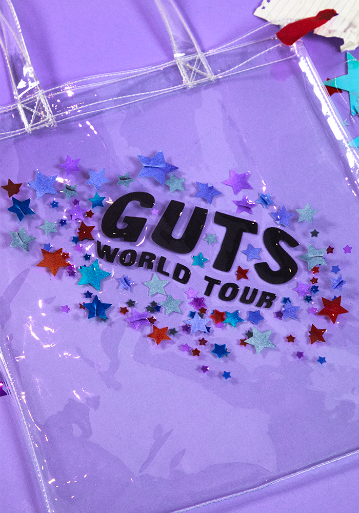 clear GUTS world tour tote detail