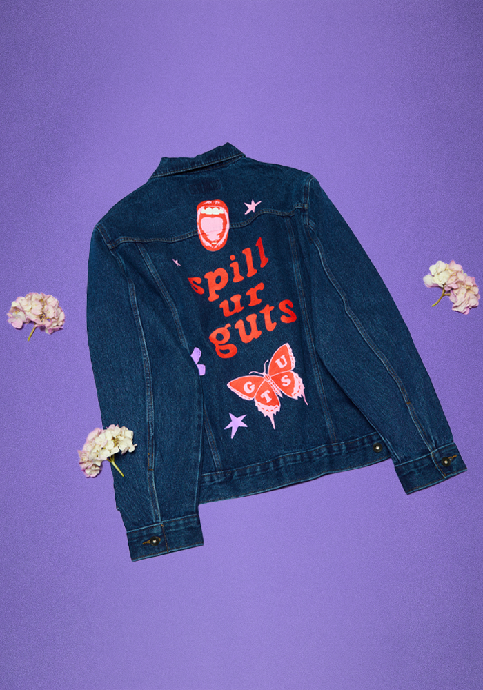 Jean jacket in store on sale