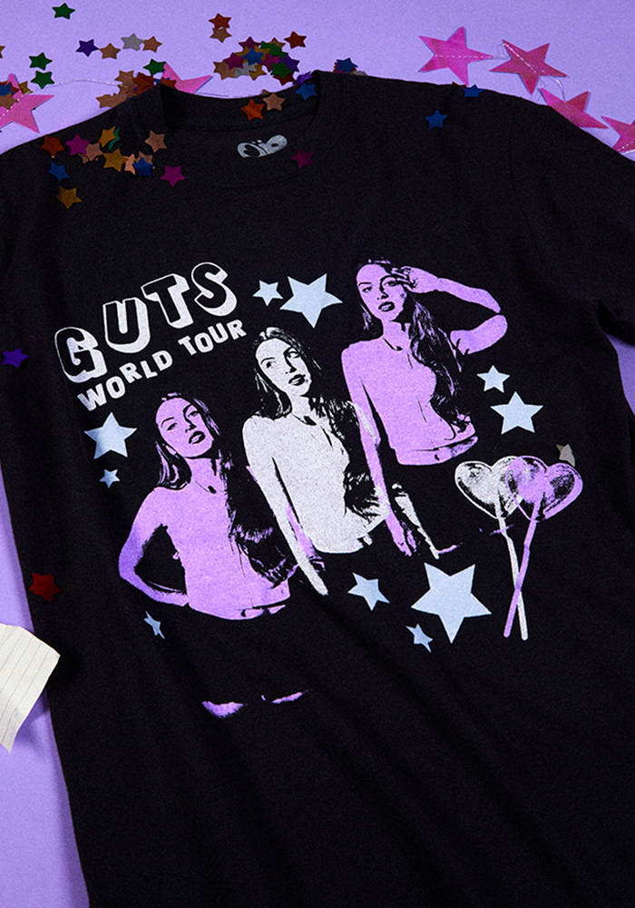 GUTS World Tour Lollypop Dateback T-shirt In Black - Olivia Rodrigo ...