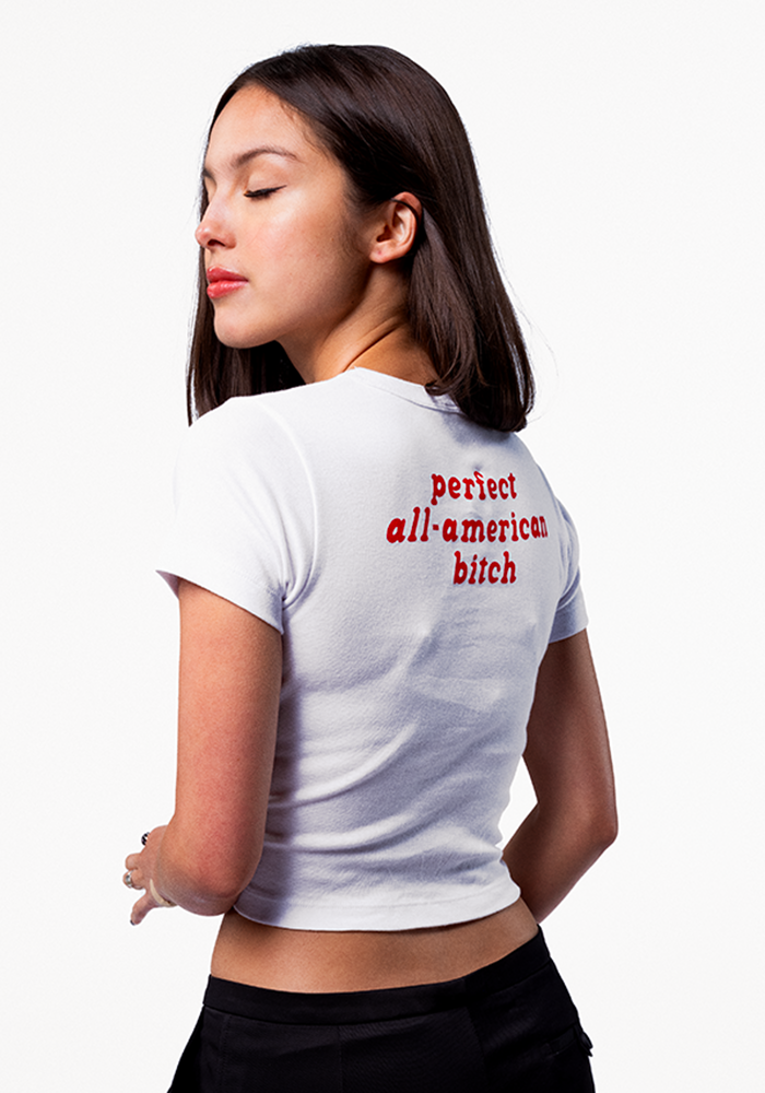 perfect all american bitch crop t shirt Olivia Rodrigo Official Store